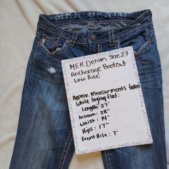 MEK Denim Anchorage Lowrise Bootcut Jeans size 27 - Picture 4 of 8